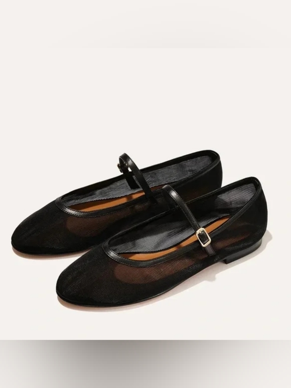 Margaux Black Mesh Demi Jane NWT Flats 39.5W